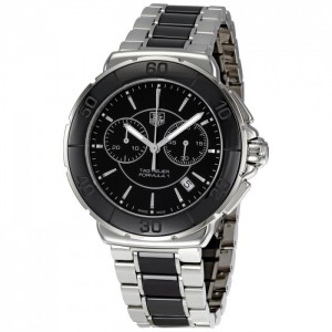 Tag Heuer stainless steel and ceramic chronograph watch 41 mm series CAH1210.BA0862