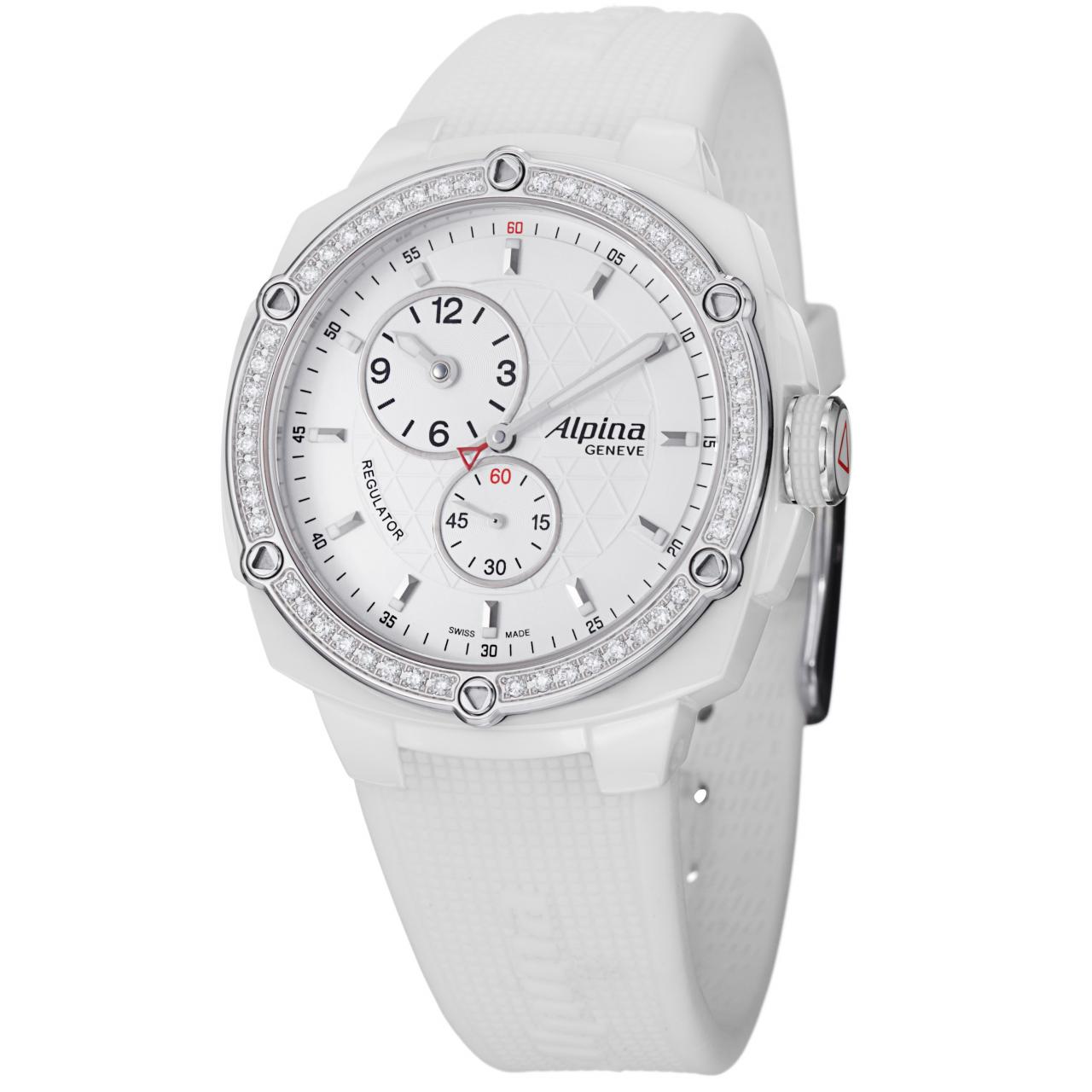 Alpina Avalanche Extreme White Dial White Rubber Ladies Watch AL650LSSS3AEDC6