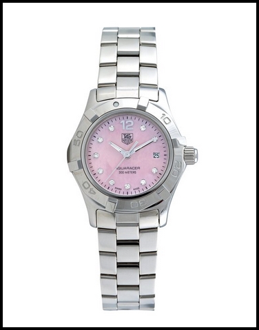 TAG Heuer Women’s WAF141A.BA0824 Aquaracer Diamond Pink Mother-of-Pearl Dial Replica Watch Review