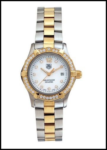 TAG Heuer Women’s WAF1450.BB0825 Aquaracer Diamond Two-Tone Mother-of-Pearl Dial Replica Watch Review