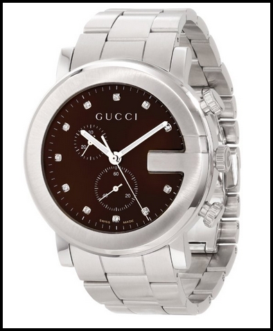 Gucci Unisex YA101350 G-Chrono Signature Brown Diamonds Markers Dial Replica Watch Review