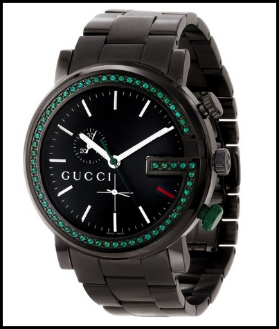 Gucci Unisex YA101349 G-Chrono Black PVD 60 Green Topaz Case Replica Watch Review
