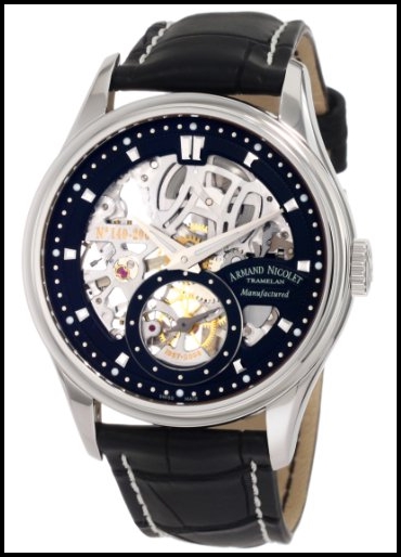 Armand Nicolet Men’s 9620S-NR-P713NR2 LS8 Limited Edition Skeleton Hand-Wind Replica Watch