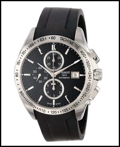 Tissot Men’s T0244271705100 Veloci-T Automatic Black Chronograph Dial Replica Watch