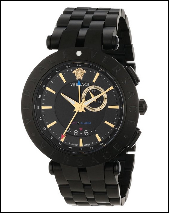 Versace Men’s 29G60D009 S060 V-Race Black Stainless Steel Replica Watch
