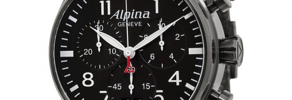 Alpina Startimer Pilot Black Dial Black Fabric Strap Men's Watch AL372B4FBS6